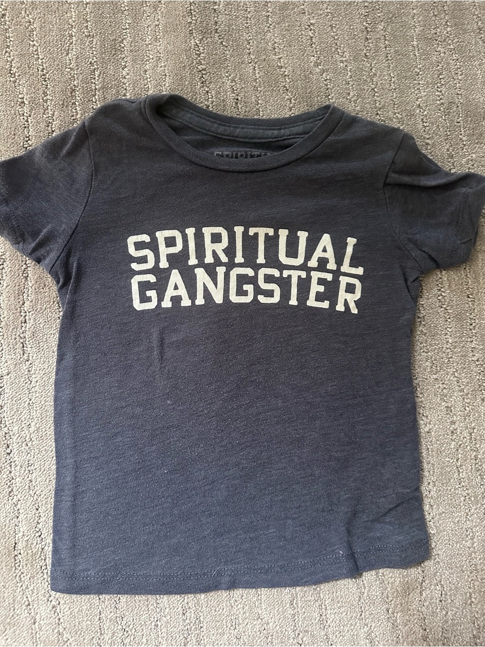 Spiritual Gangster Kids Navy Graphic Tee with White Logo